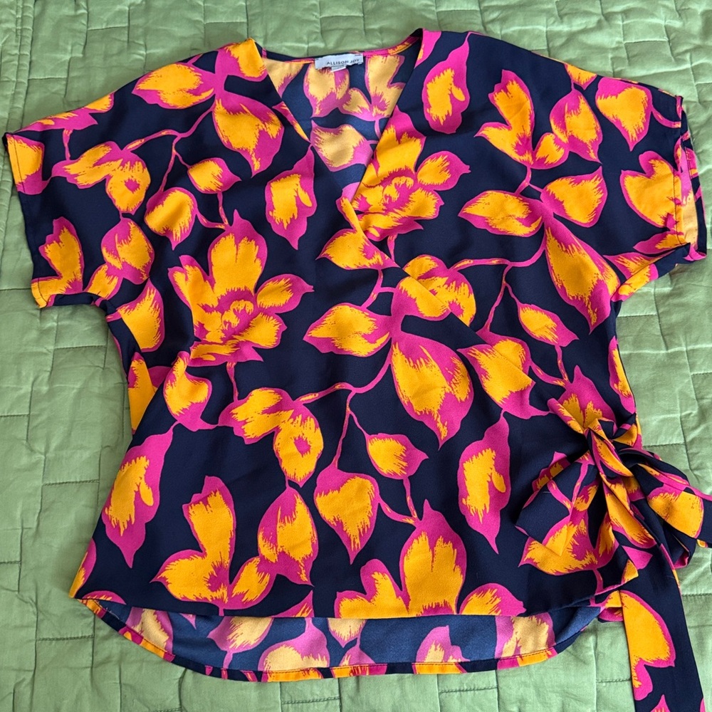Evereve Allison Joy Vibrant Print Wrap Top